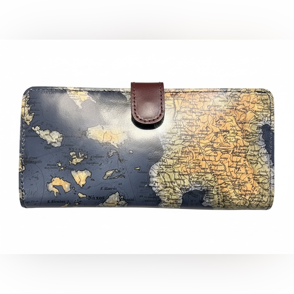 NWT Patricia Nash Borse Wallet - RARE Greek Map Print - RFID